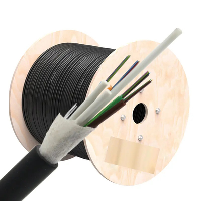 G652D 섬유형 항공기 GYFTY 광섬유 케이블 2-144 코어 무갑 HDPE 자켓