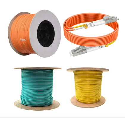 20.0 3.0mm LSZH 또는 PVC 껍질과 실내 광섬유 케이블 0.9mm 패치 케이블 SM OM1 OM2 OM3 OM4를위한 단단한 버퍼 섬유