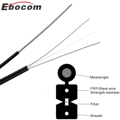 2 코어 외관 FTTH 드롭 케이블 GJYXCH G657A1 광섬유 케이블
