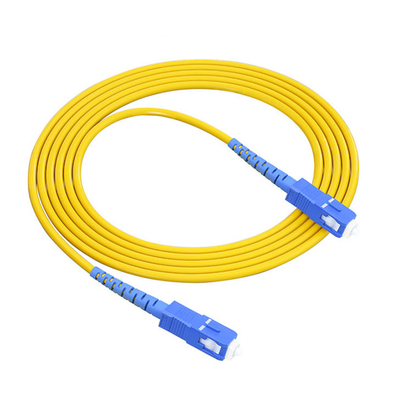 Simplex SC UPC G652D 싱글 모드 2.0mm 광섬유 패치 케이블 3m PVC 자켓 블루 텔레콤 응용 분야용 내구성 커넥터