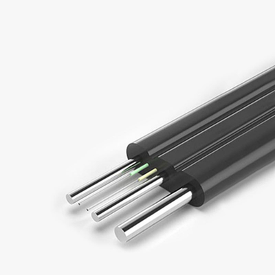 야외 낙하 광섬유 케이블 GJYXCH G657A 4 코어 스틸 메신저 블랙 LSZH 재킷 FTTH 오버헤드 설치