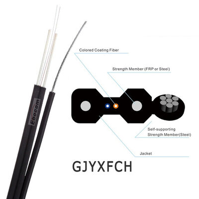 Outdoor GJYXFCH 1 2  4 Core G652D G657A1 G657A2 LSZH PVC Drop Cable For Networking