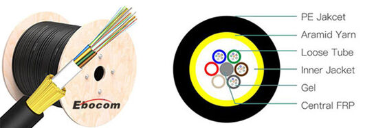 ADSS 광섬유 케이블 24 36 48 코어 네트워크 케이블용 단일 듀얼 PE 재킷
